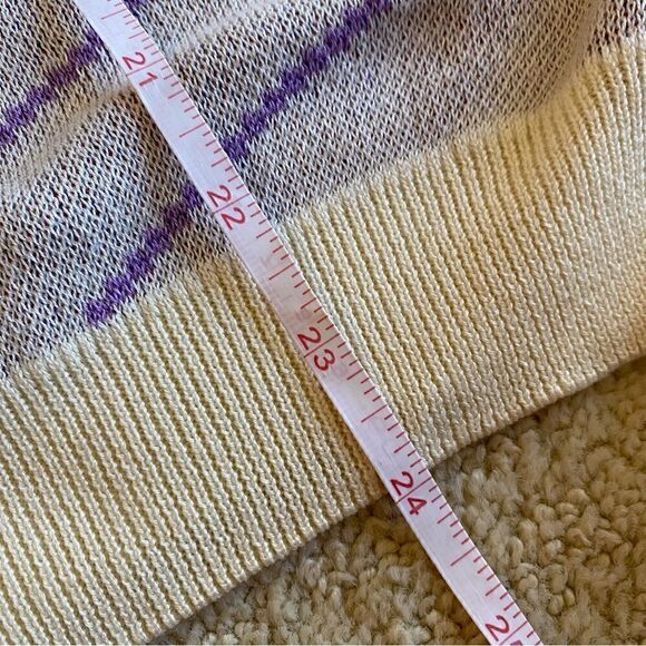 NWOT White Modcoth Chevron Pattern Cap Sleeve Sweater - Picture 11 of 12